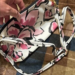 Emma Fox Pink and White Floral Shoulder Bag